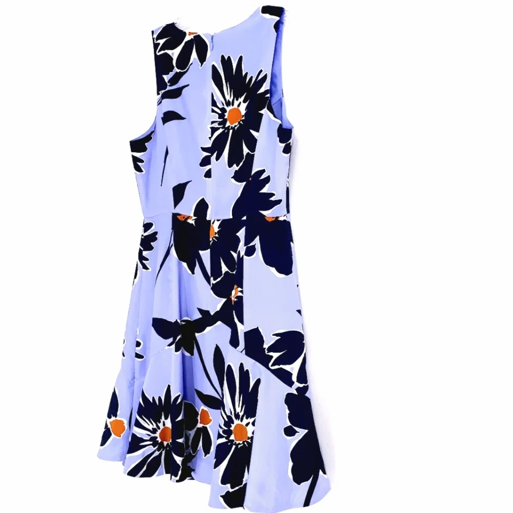 Nwot J.Crew Blue/Black  Floral Sleeveless A-Line Dress